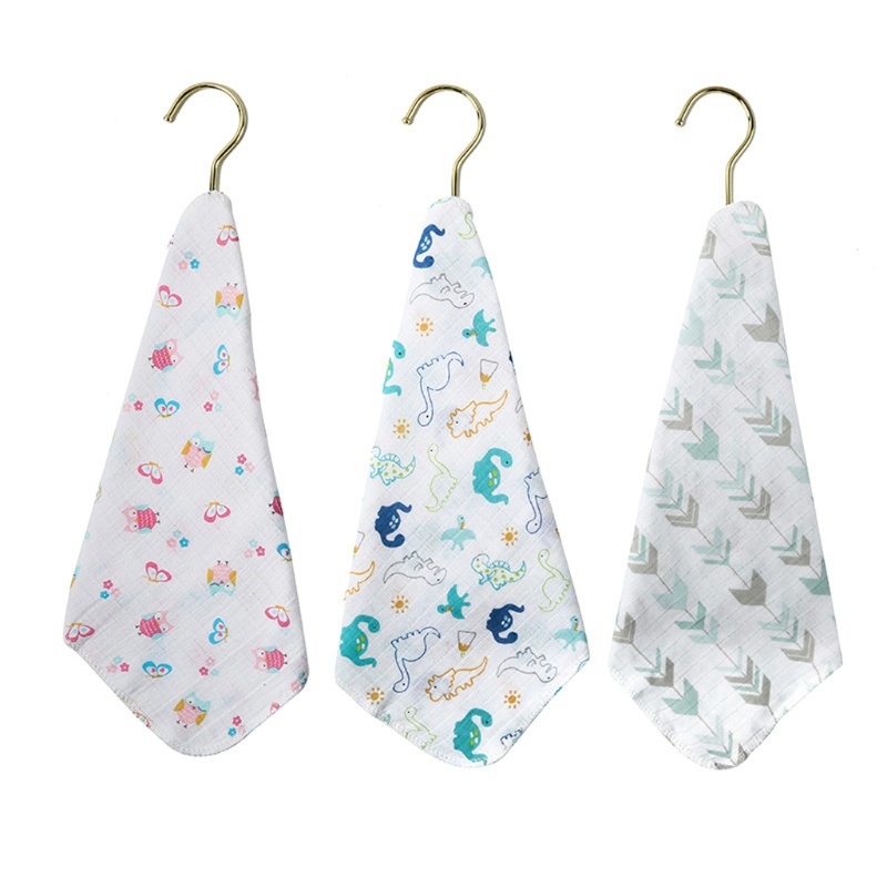 Bộ 4 Khăn Lau Cotton Mềm Mại Thấm Hút Tốt Cho Bé