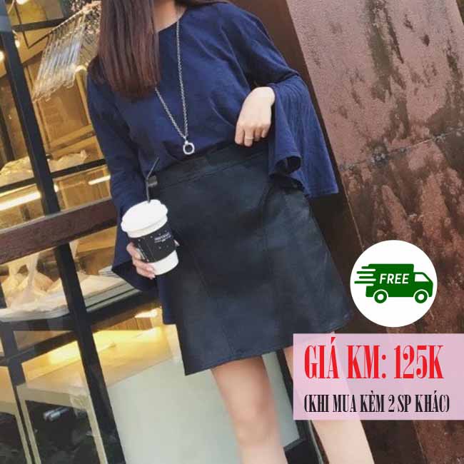 [SẴN] Chân váy da chữ A Ulzzang Quảng Châu VDN2