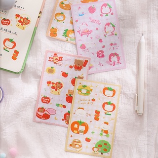 Suuuny 1 Sticker Miếng Dán Trang Trí Nhật Ký Hình Trái Cây Động Vật