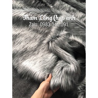 THẢM LÔNG CHỤP ẢNH XÁM DÀI - 1M X 1M6