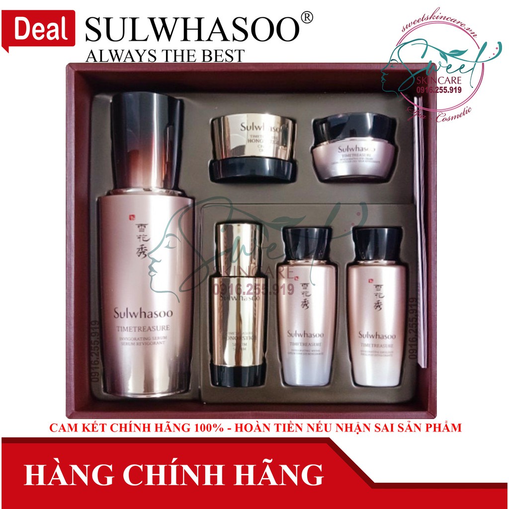 Tinh chất phục hồi chống lão hóa cao cấp Sulwhasoo Thông Đỏ Sulwhasoo Timetreasure Invigorating Serum Anti-Aging Set