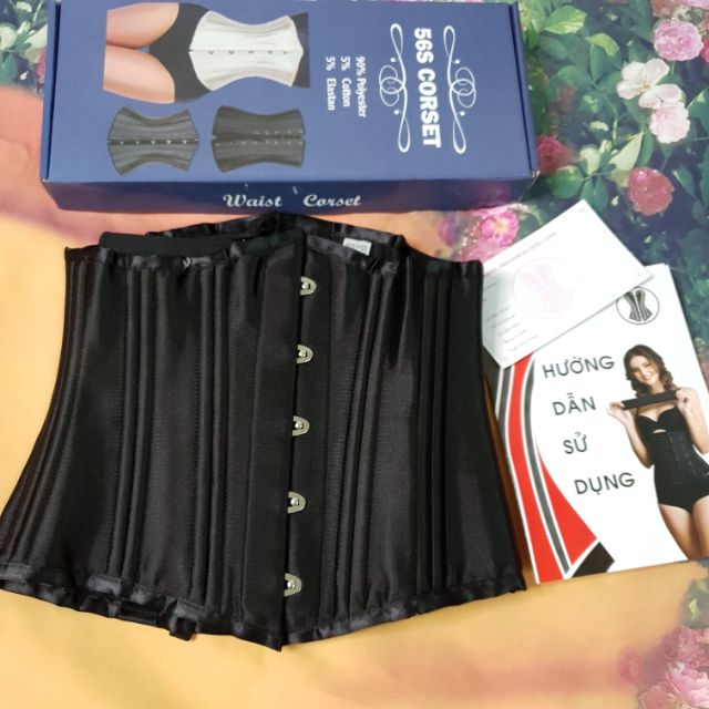 Đai nịt bụng Corset (gen siết giảm eo) 24 xương thép đơn nhập khẩu chính hãng Italy