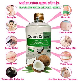 [2020] dầu dừa coco secret chai 500ml
