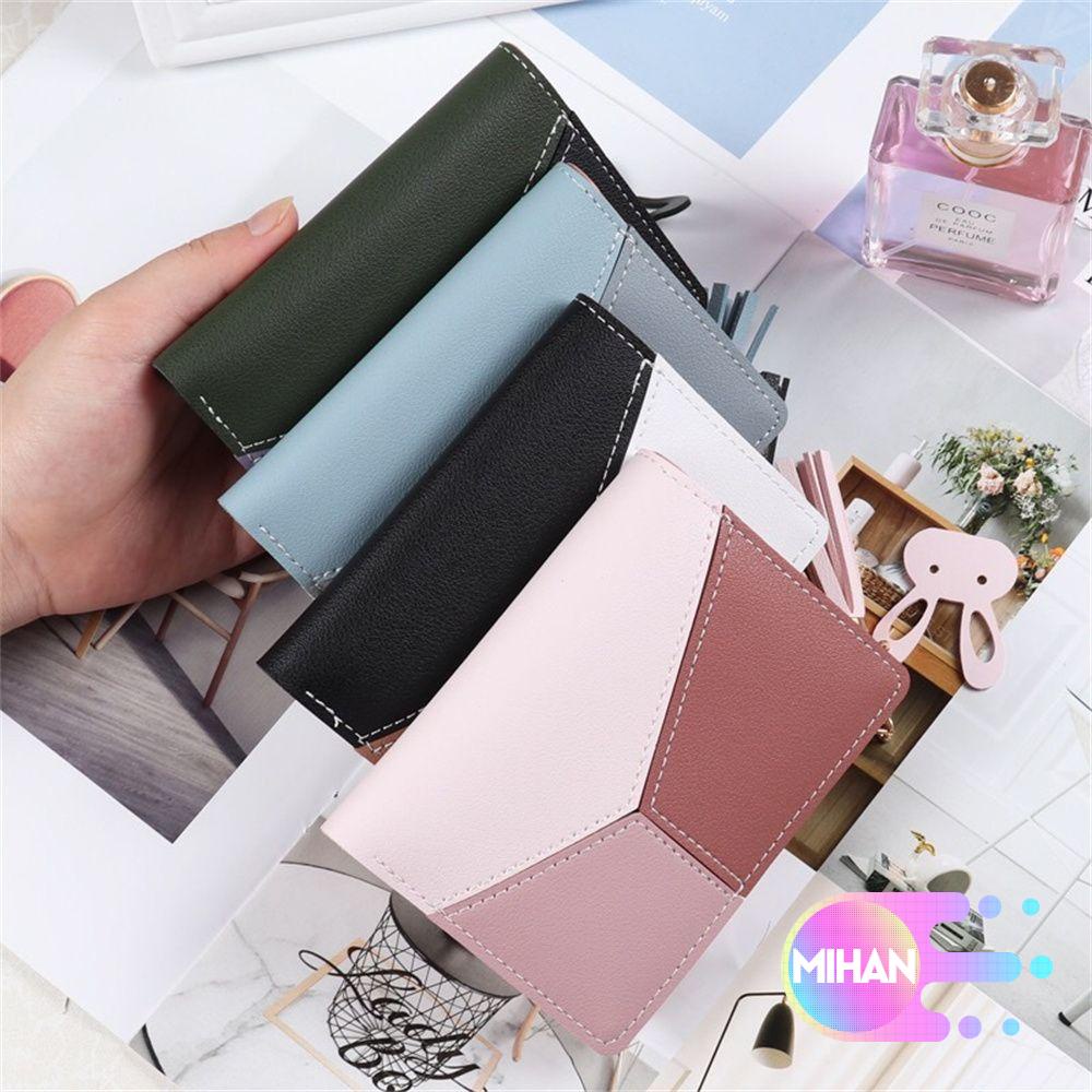 Ví ngắn da PU nhiều màu sắc thời trang dành cho nữ