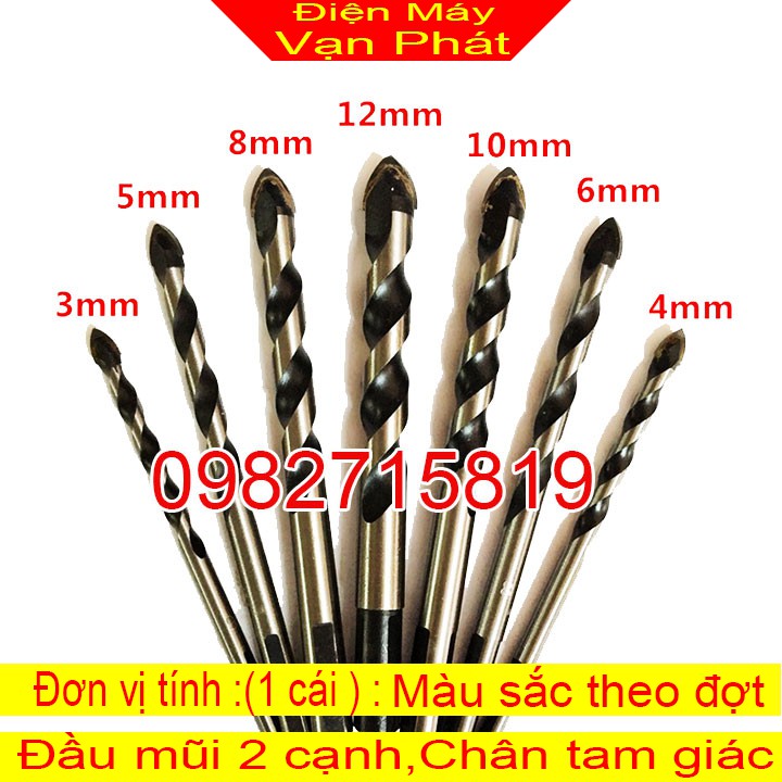 Mũi khoan đa năng mũi thép Tungsten khoan trên gạch,gốm,sứ,thủy tinh,bê tông,tường xi măng,đá,nhô (P039)