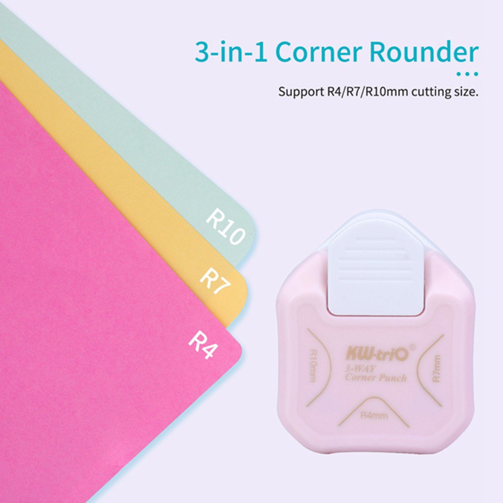 [COD] Card Making Paper Punches 3 in 1 Paper Cutter Corner Rounder Mini DIY Durable Handmade Crafts For Photo Card Scrapbooking Round Corner Trimmer/Multicolor