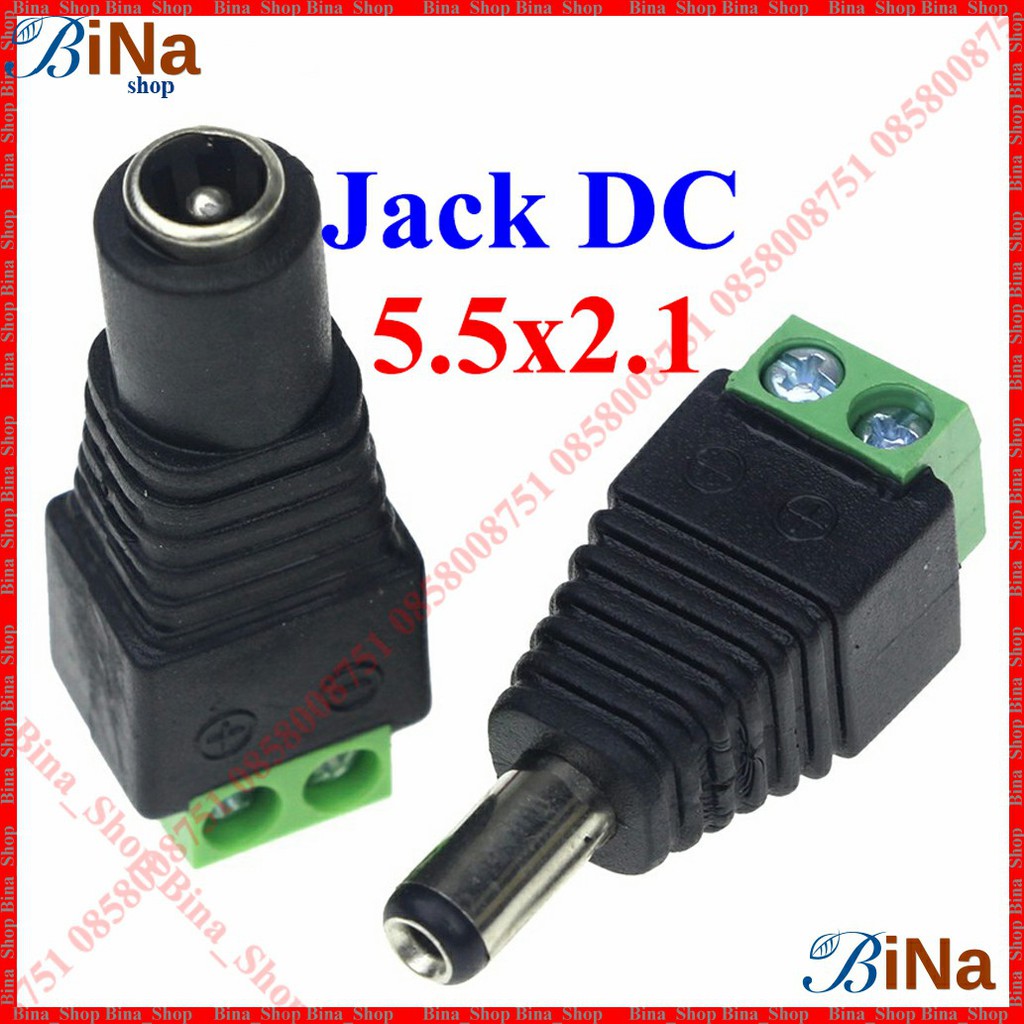 Jack sạc DC 5.5x2.1 đực/cái/1 cặp tùy chọn