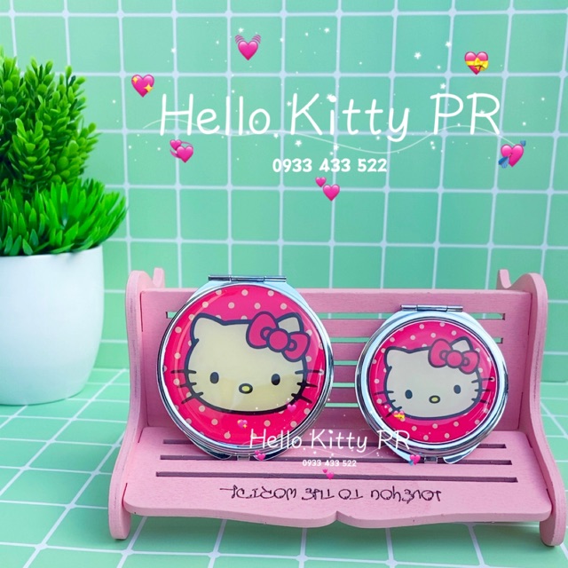 GƯƠNG 2 MẶT BỎ TÚI HELLO KITTY