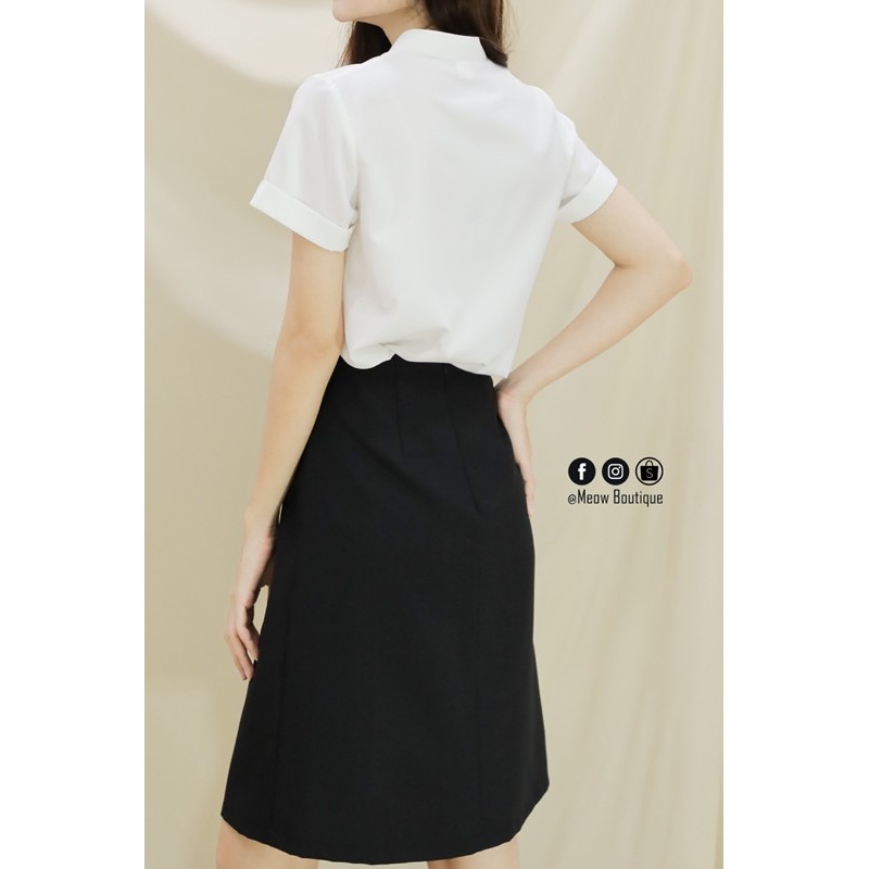[Hình thật tự chụp] Chân Váy công sở chữ A midi ngang gối Meow Boutique | BigBuy360 - bigbuy360.vn