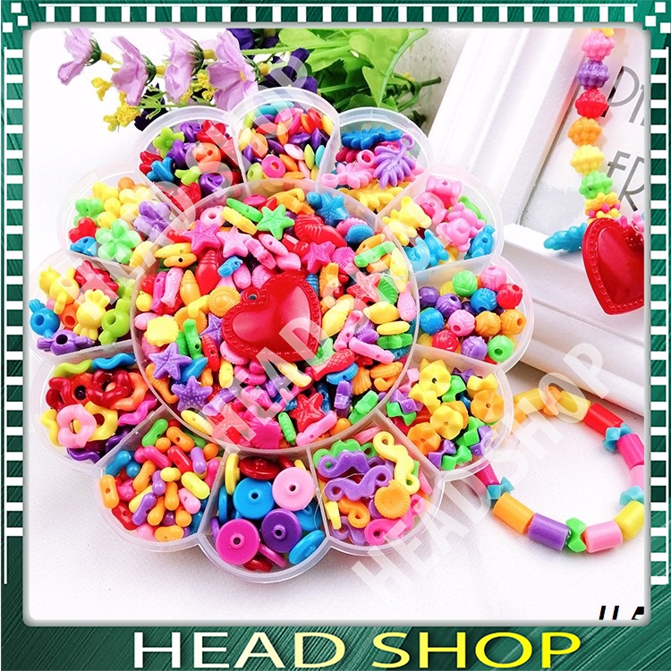 FULL PHỤ KIỆN BỘ HẠT XÂU VÒNG HÌNH HOA ĐÁNG YÊU CHO BÉ GÁI THỎA SỨC SÁNG TẠO HEADSHOP