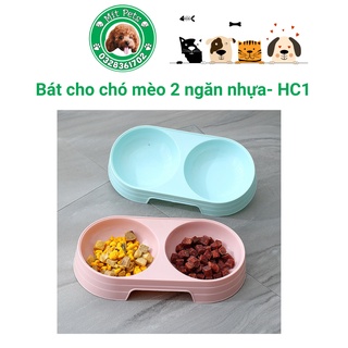 Bát ăn đôi cao cấp cho chó mèo