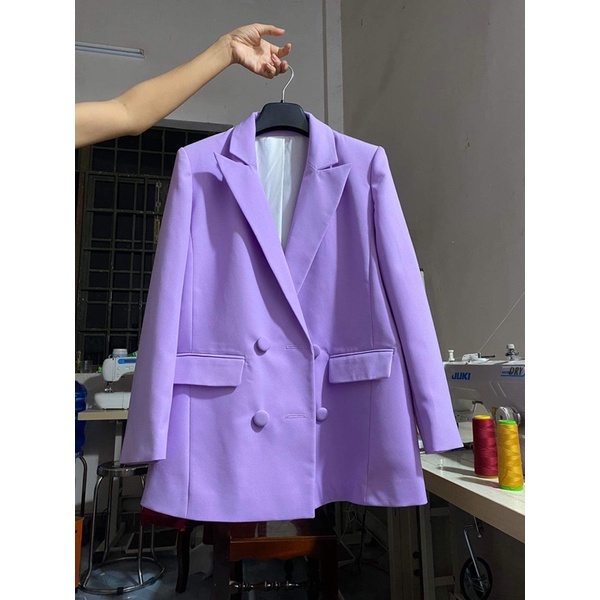 Áo blazer màu tím pastel | BigBuy360 - bigbuy360.vn