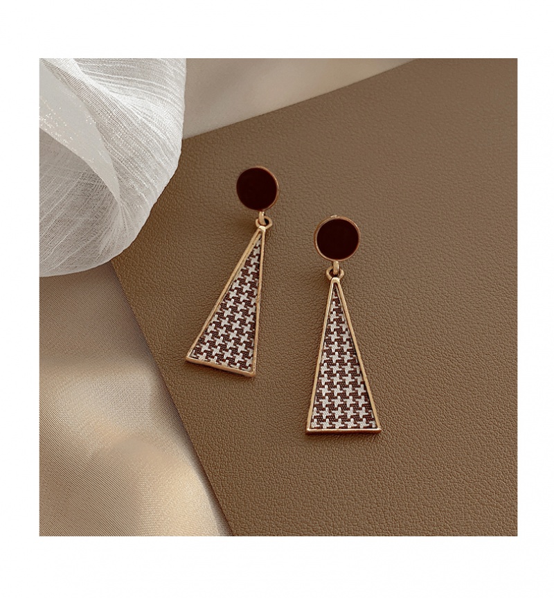 Hoa Tai Dáng Dài Mạ Bạc Thiết Kế Đơn Giản Thời Trang