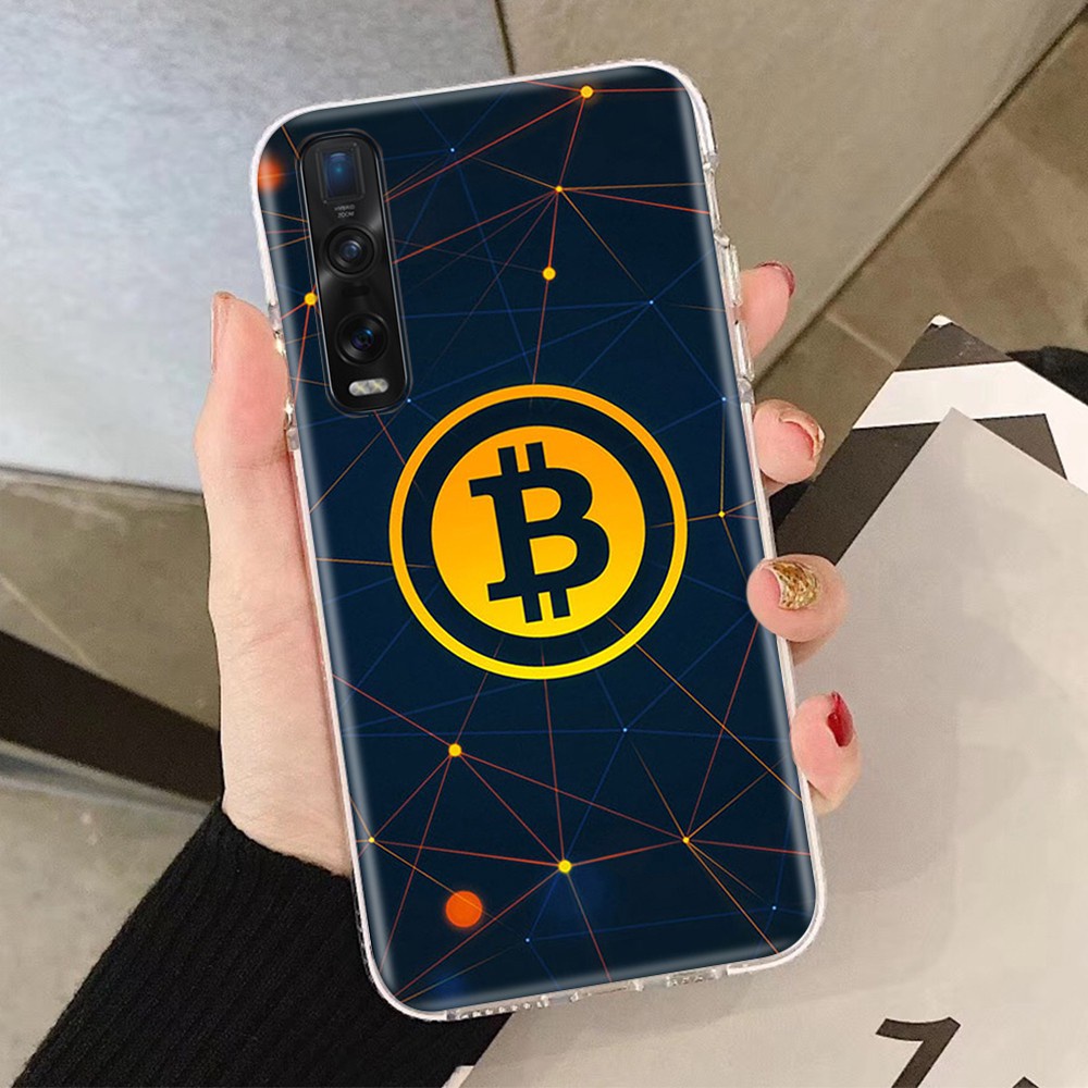 OPPO A12 A12e A72 A52 A5 A9 A3S A5S A31 Casing Case Soft Transparent 34GT BITCOIN Phone Cover