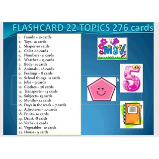Flashcard 10-22 chủ đề ép plastic siêu rẻ
