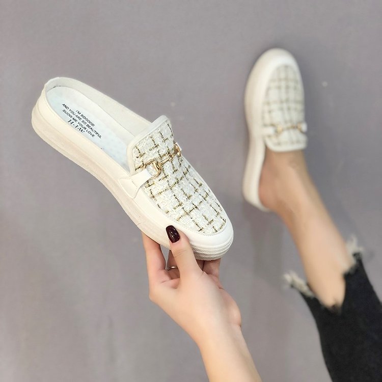 Giày Lười Canvas Họa Tiết Ca Rô Ca Rô Thời Trang Dành Cho Nữ | BigBuy360 - bigbuy360.vn