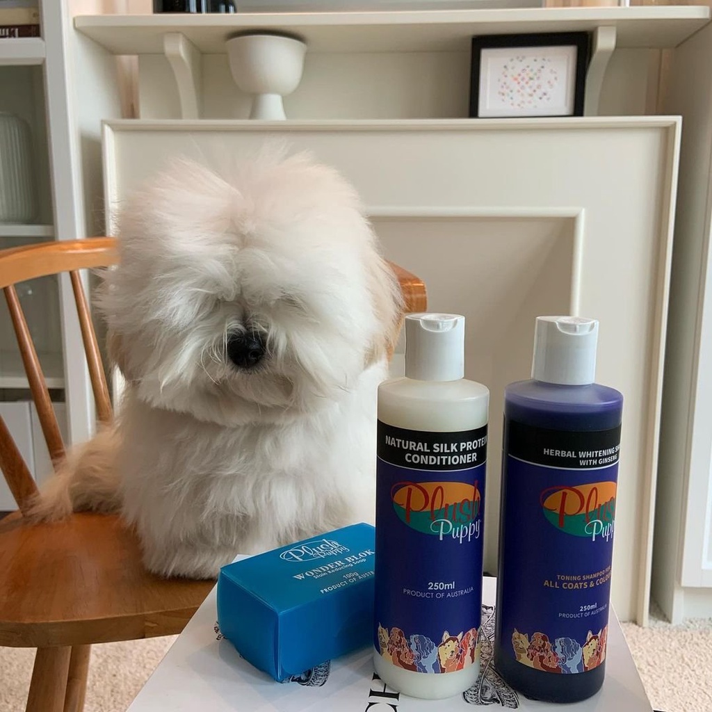 Dầu xả mượt lông dành cho chó mèo PLUSH PUPPY chiết suất tơ tằm - Natural Silk Protein Conditioner