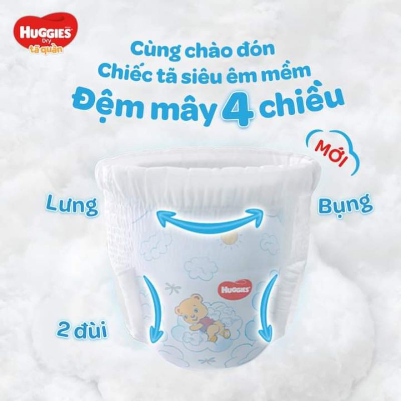 Tã quần huggies đệm mây mẫu mơi nhất size s 100 miếng