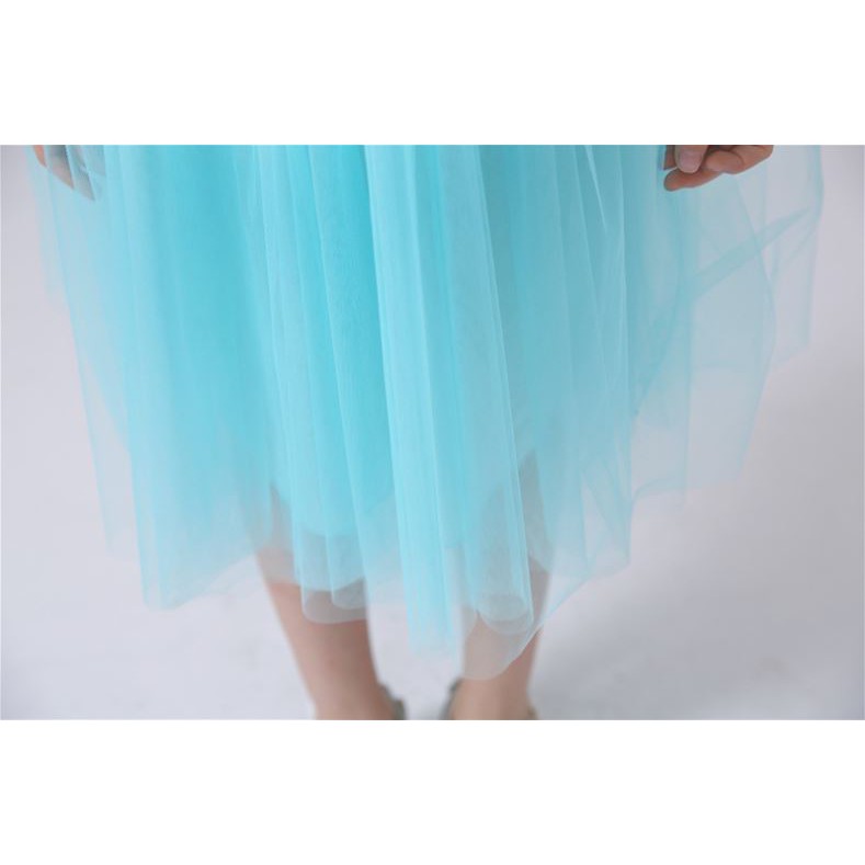 Combo Váy Elsa Cao Cấp Có Vương Miện + Gậy Thần  Váy Đầm Công Chúa Elsa 2020