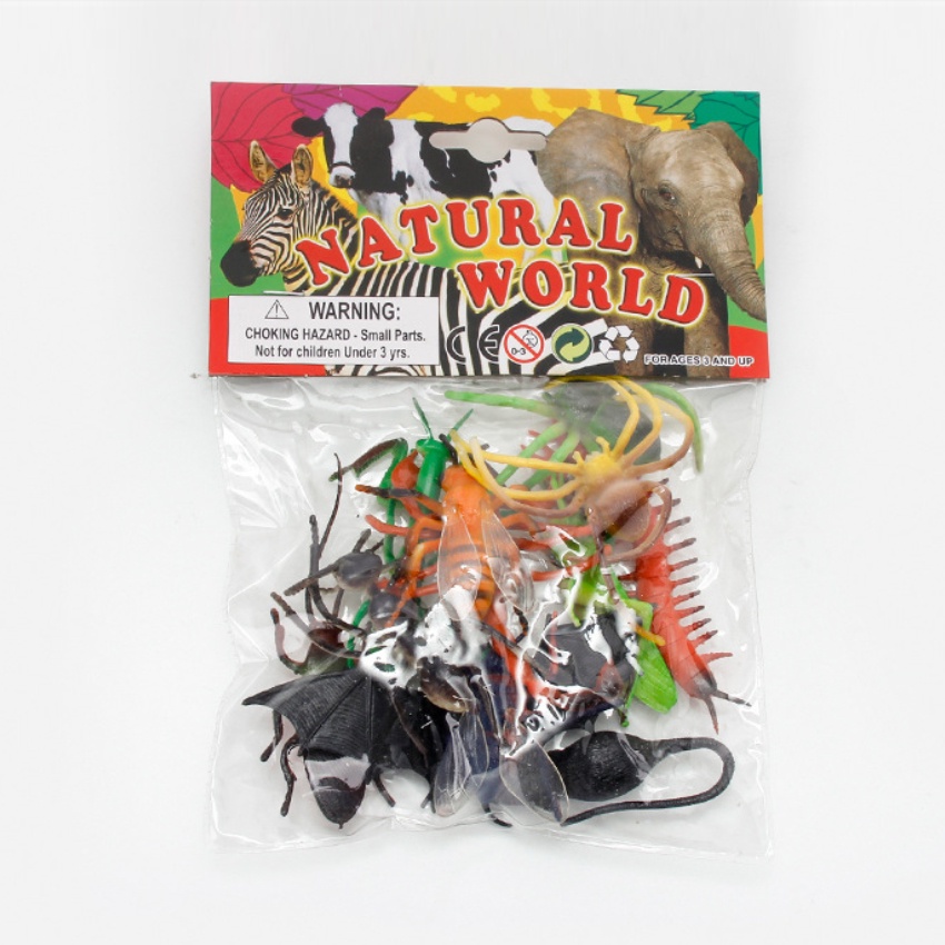 Bộ đồ chơi 12 mô hình côn trùng Safari size trung (7-12 cm) New4all Animal World