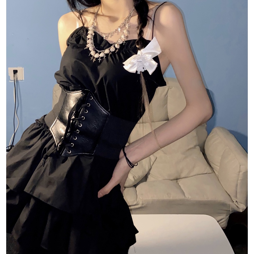 [ CÓ SẴN] Nịt bụng CORSET bản to Nịt bụng Gothic thu nhỏ vòng eo tạo điểm nhấn có bigsize