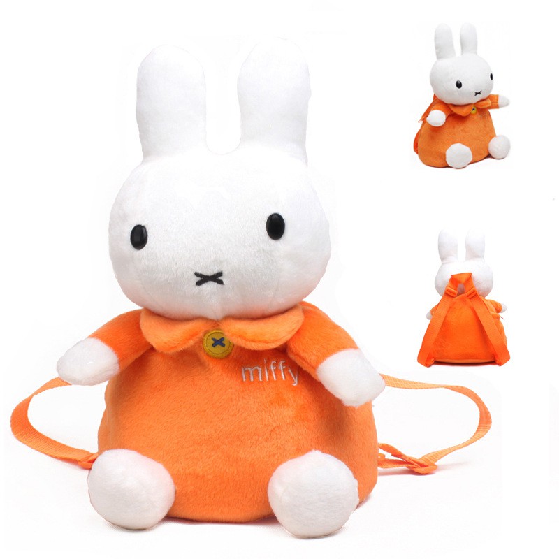 Ba Lô Đeo Vai Cỡ Nhỏ Kiểu Hoạt Hình Thỏ Miffy Nhồi Bông Dễ Thương Cho Bé Gái