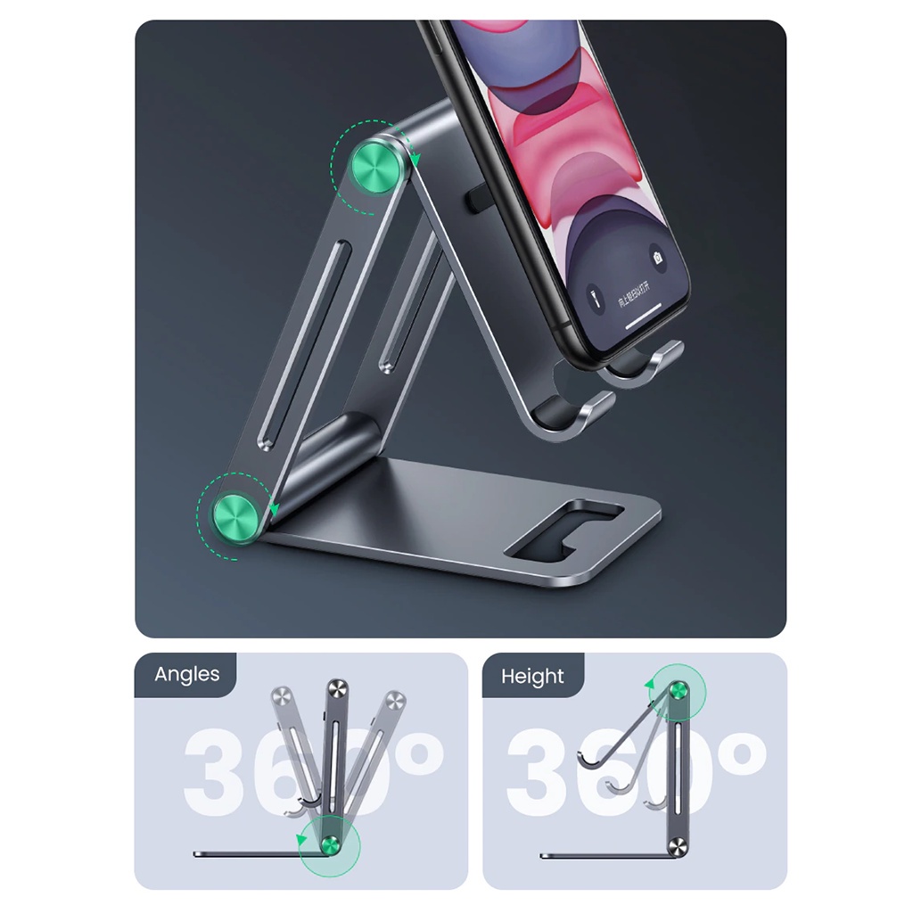 Giá Đỡ Điện Thoại Máy Tính Bảng iPad iPhone Tablet Hợp Kim Nhôm Nguyên Khối 100% Chính Hãng Xund