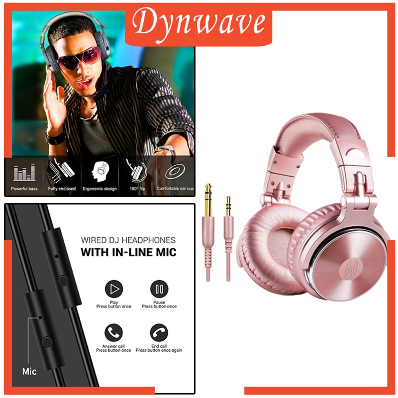 [DYNWAVE] Over Ear DJ Stereo Wired Headphone Headsets for Studio