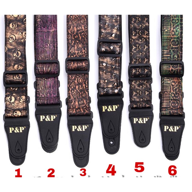 Dây đeo đàn Guitar da PU hiệu P&P