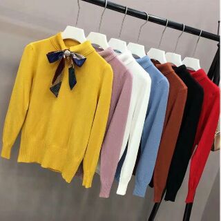 Combo Áo len cổ nơ hàng đẹp