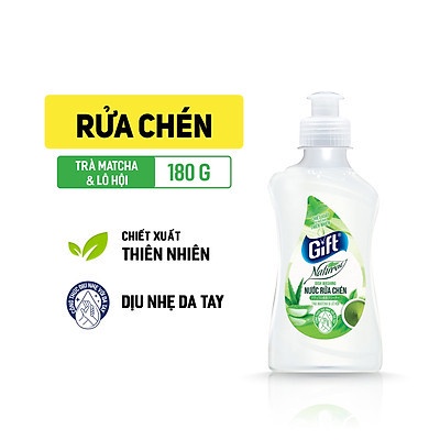 Nước Rửa Chén Bát GIFT Tinh Chất Matcha Và Lô Hội 180G