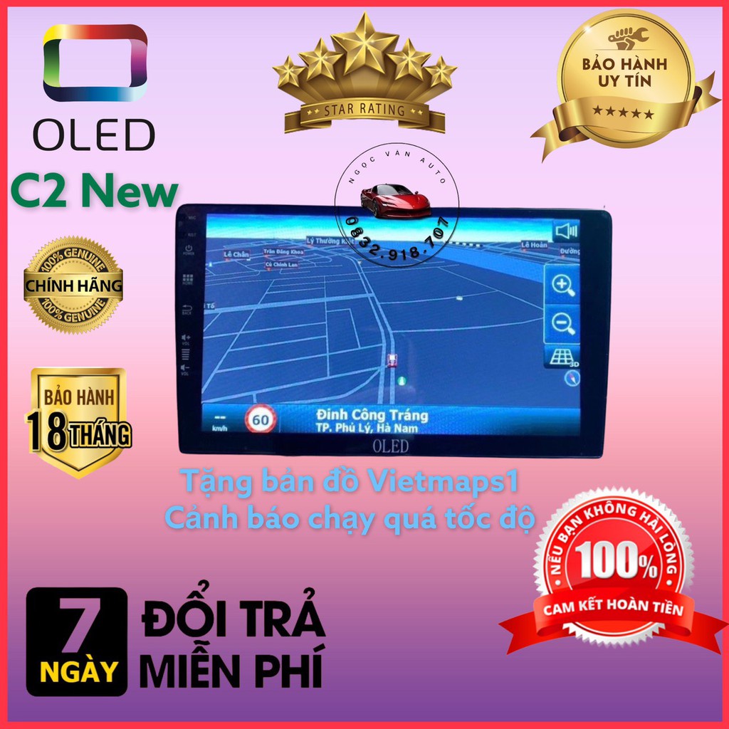 Màn Hình Android OLED C2 Theo Xe Mirage + Attrage 2014 - 2021, 9 inch kèm dưỡng và jack zin theo xe .