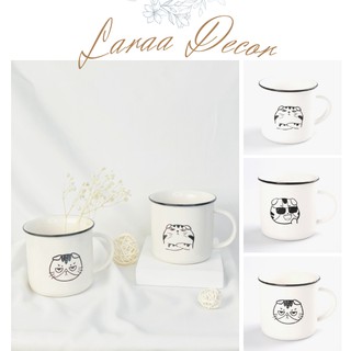Cốc "Mèo" Laraa Decor 400ml - 5 Sắc thái Mèo in trên thân cốc - Khả năng giữ nhiệt, chịu nhiệt cao