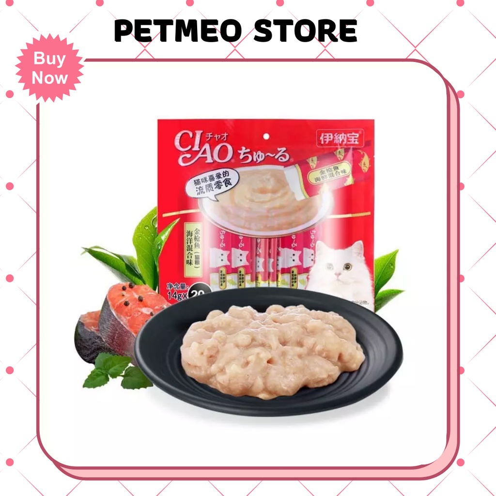 Súp Ciao Churu, Súp Thưởng Cho Mèo, Gói 4 Thanh - PETMEO