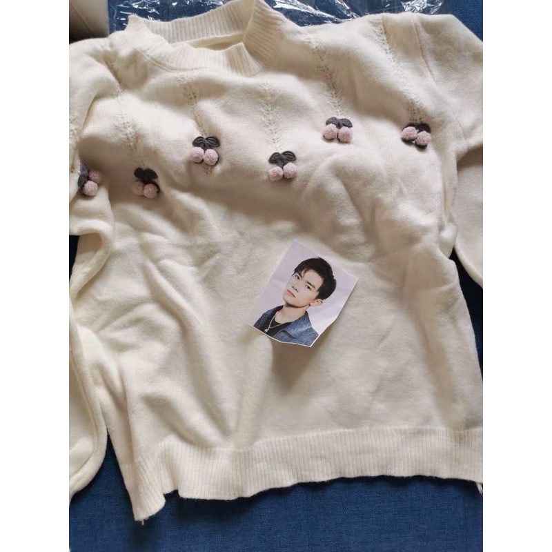 Áo Len Nữ Cổ Lọ Form Rộng Dài Tay Thêu Hoa Vintage Chất Mềm Mịn AL97