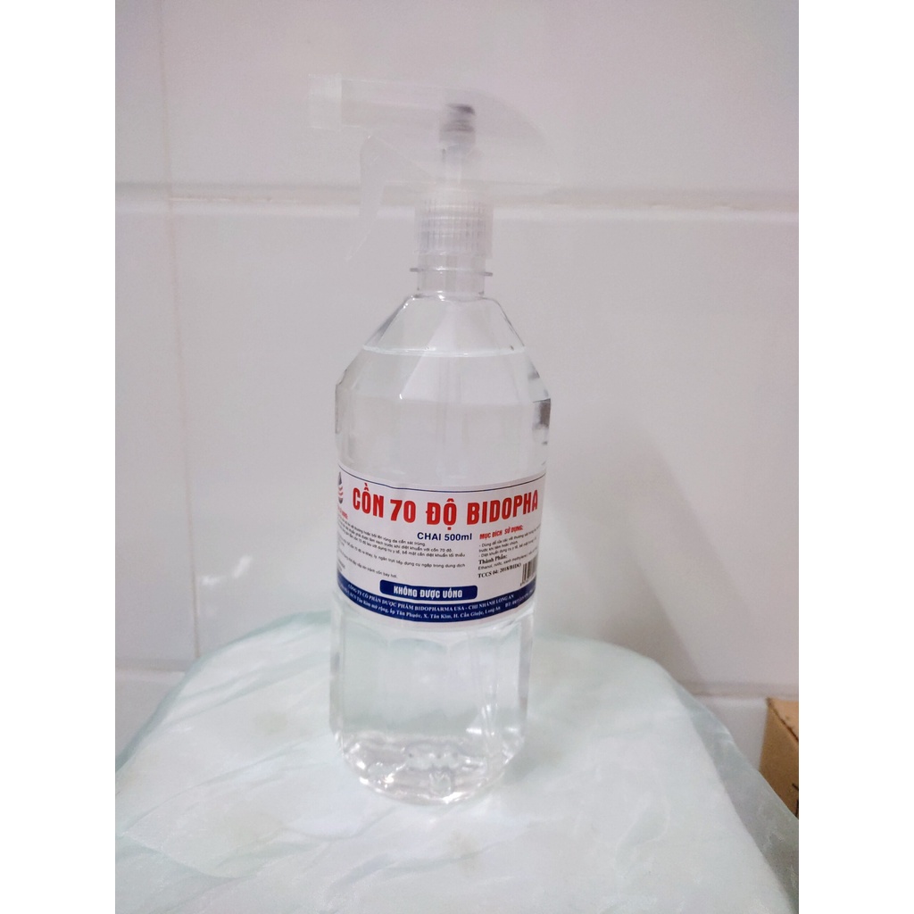 Cồn sát khuẩn 70 độ Bidopha 1000ml có vòi xịt