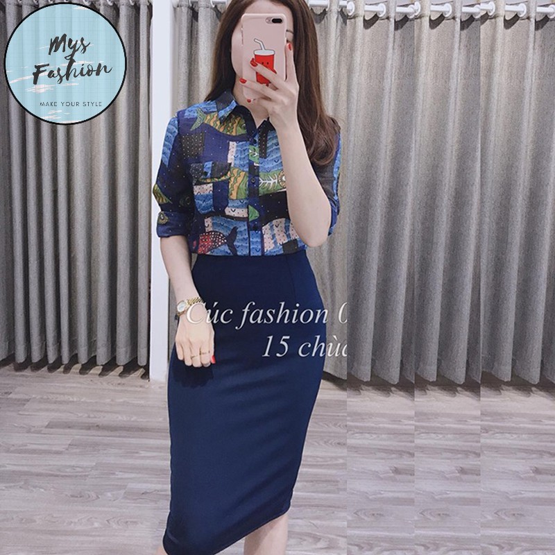 Chân váy nữ bút chì công sở dáng dài co giãn 4 chiều Mys Yinxx Fashion | BigBuy360 - bigbuy360.vn