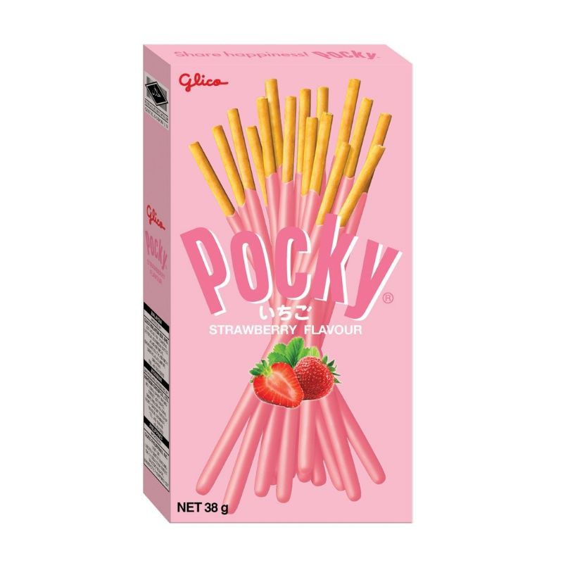 Bánh que Glico Pocky vị Dâu Hộp 38g