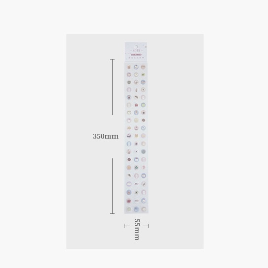 Bộ 57 Sticker Đồ vật Thú cưng Bánh kẹo Dễ thương Trang Trí Sáng Tạo
