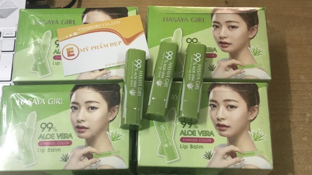 Son Dưỡng Môi Nha Đam Không Màu Hasaya Girl 99 Aloe Vera Thái Lan