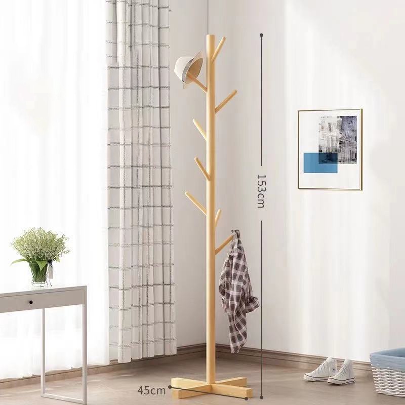 Cây treo quần áo bằng gỗ tự nhiên, cây phơi quần áo cứng cáp - STANDING HANGER