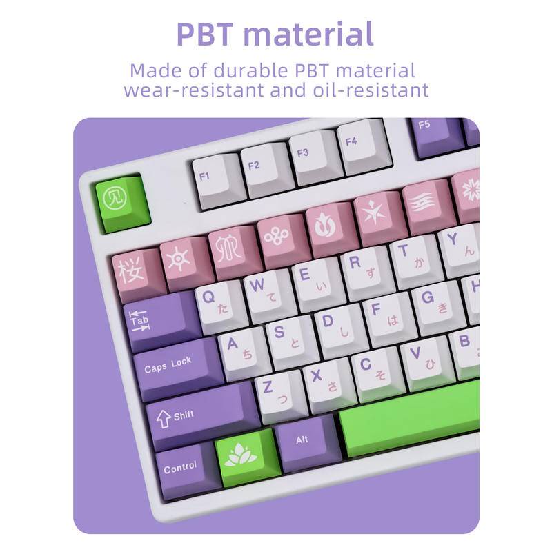 GMK Hanami  pink Keycaps  Dye Sublimation Cherry Profile Bộ Phím Rời PBT GMK Hanami 139 / 151 Cho Bàn Phím cherry mx