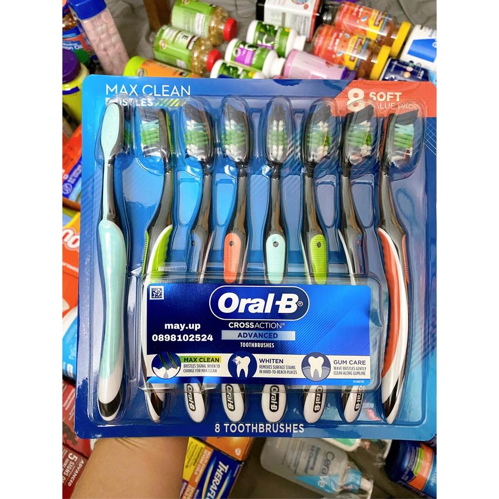 Bộ 8 bàn chải đánh răng Oral-B CrossAction Advanced