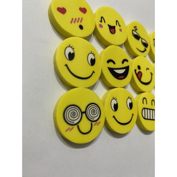 Set 3 viên tẩy mặt cười ,Icon cảm xúc