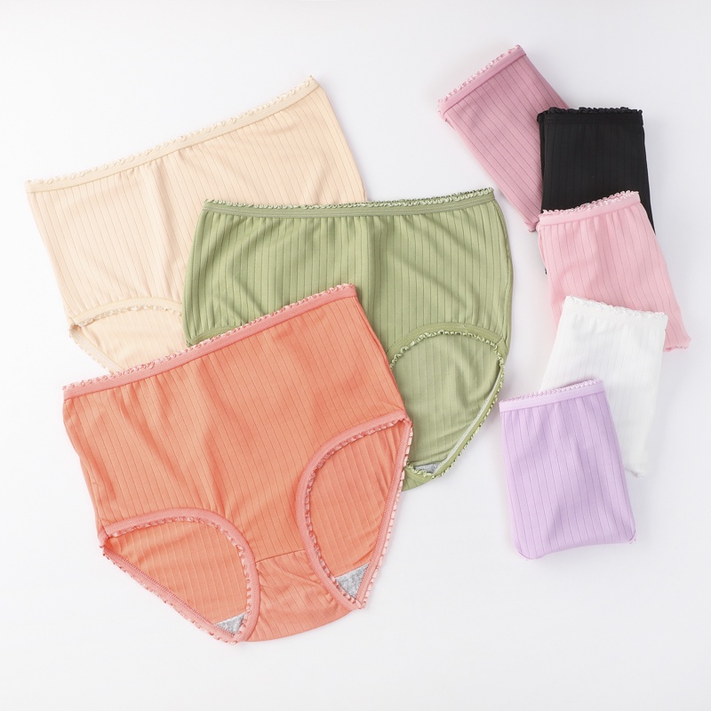 【 Xxl XL L M】 Lưng Cao Cộng Với Kích Thước A10# Quần Lót Không Đường May Siêu Co Giãn Thoáng Mát Cho Nữ