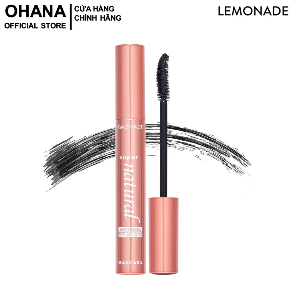 Mascara Lemonade SuperNatural Black Mi Dày Cong Vút, Kháng Lem, Bền Màu, Lâu Trôi 7.5g