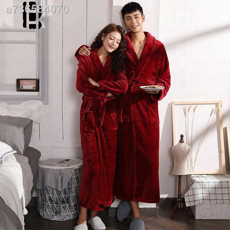 ▬✁◑Áo choàng tắm dáng dài bằng Flannel thời trang | BigBuy360 - bigbuy360.vn