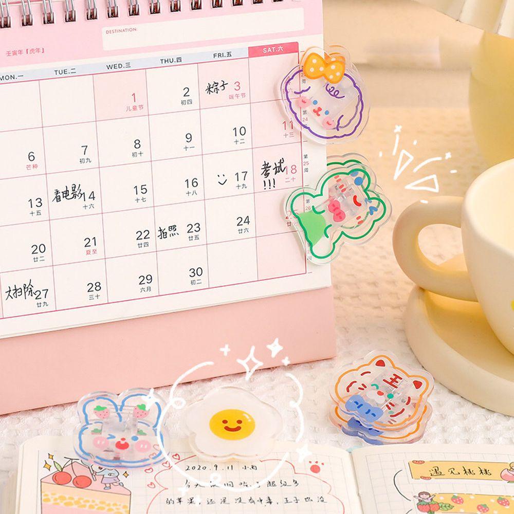 Kẹp Niêm Phong Sắp Xếp Sách Trong Suốt In Chữ Đáng Yêu