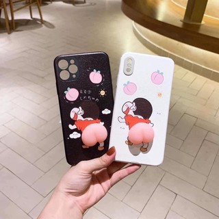 Quả đào silicon mềm dán lưng điện thoại siêu dễ thương, miếng dán hình mông