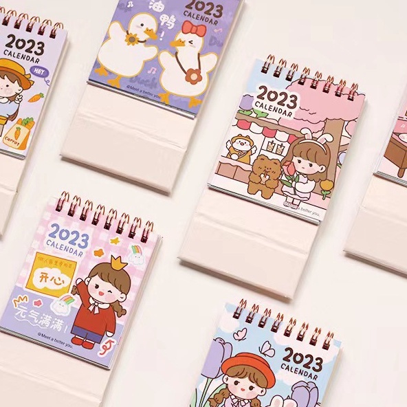 Lịch Để Bàn 2024 Mini Nhiều Hình Dễ Thương Cho Học Sinh/Văn Phòng